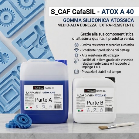 S_CAF CafaSIL - ATOX A 40 - gomma siliconica atossica extra-resistente